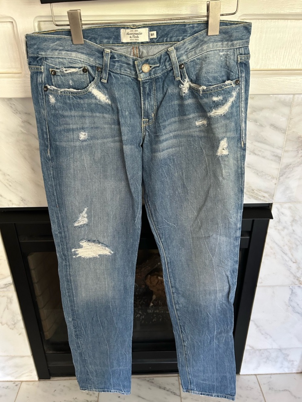 Abercrombie & Fitch Distressed Light Blue Women’s Jeans